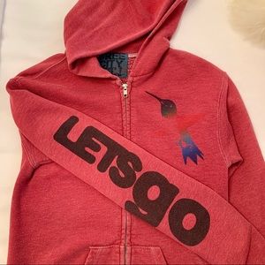 Red Zip Up Free City Sweatshirt